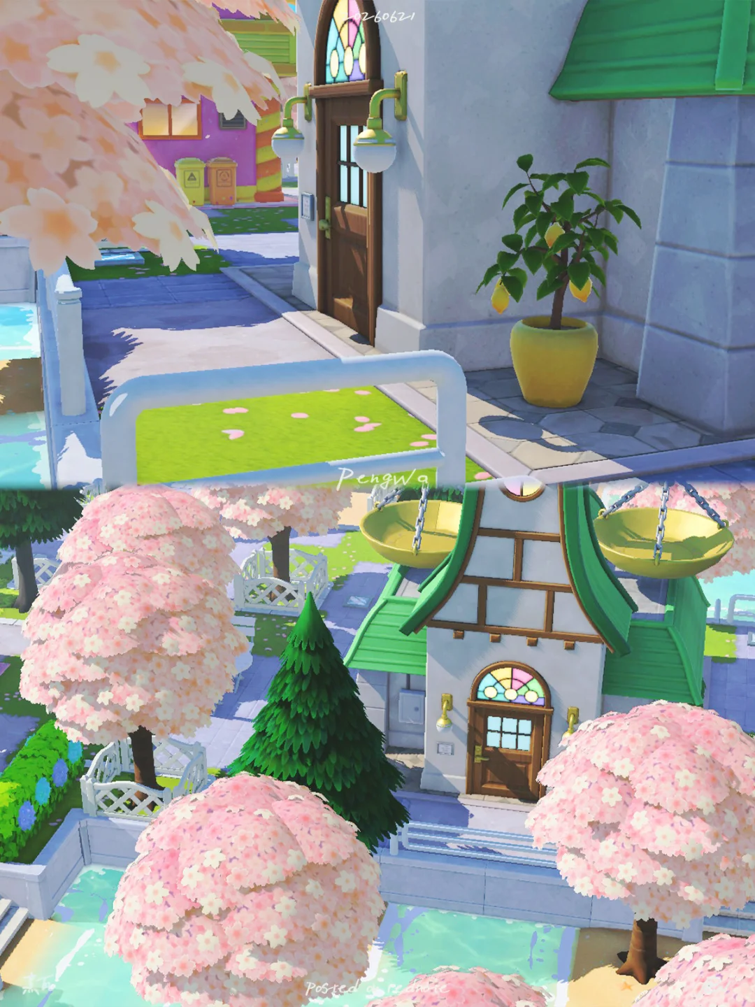 Boutique pastel sur la digue – Coin paisible au bout de la rue — Tomodachi Life motif DIY (image 5)