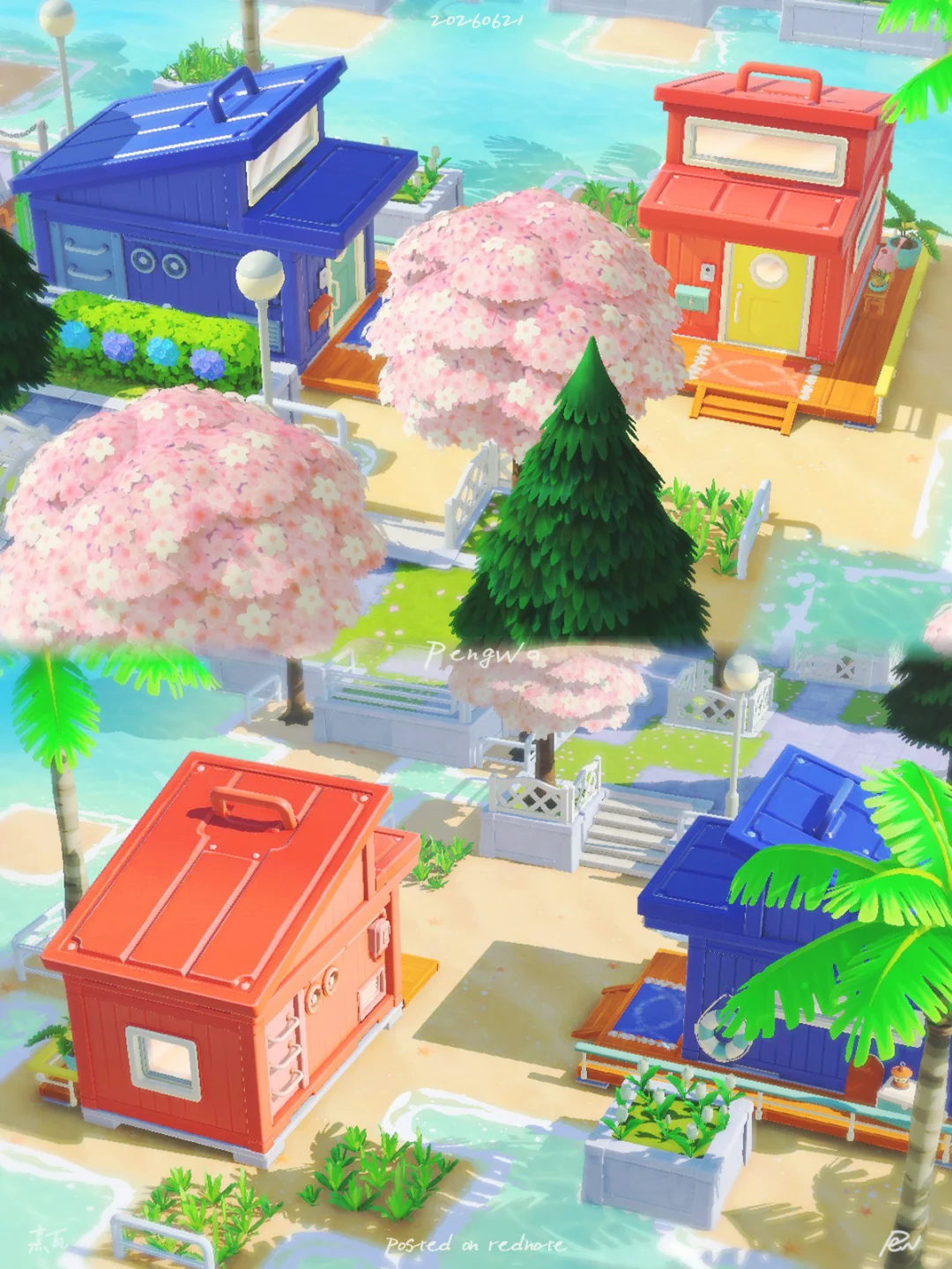 A Hidden Seaside Duo Home Beneath the Seawall — Tomodachi Life DIY pattern (image 3)