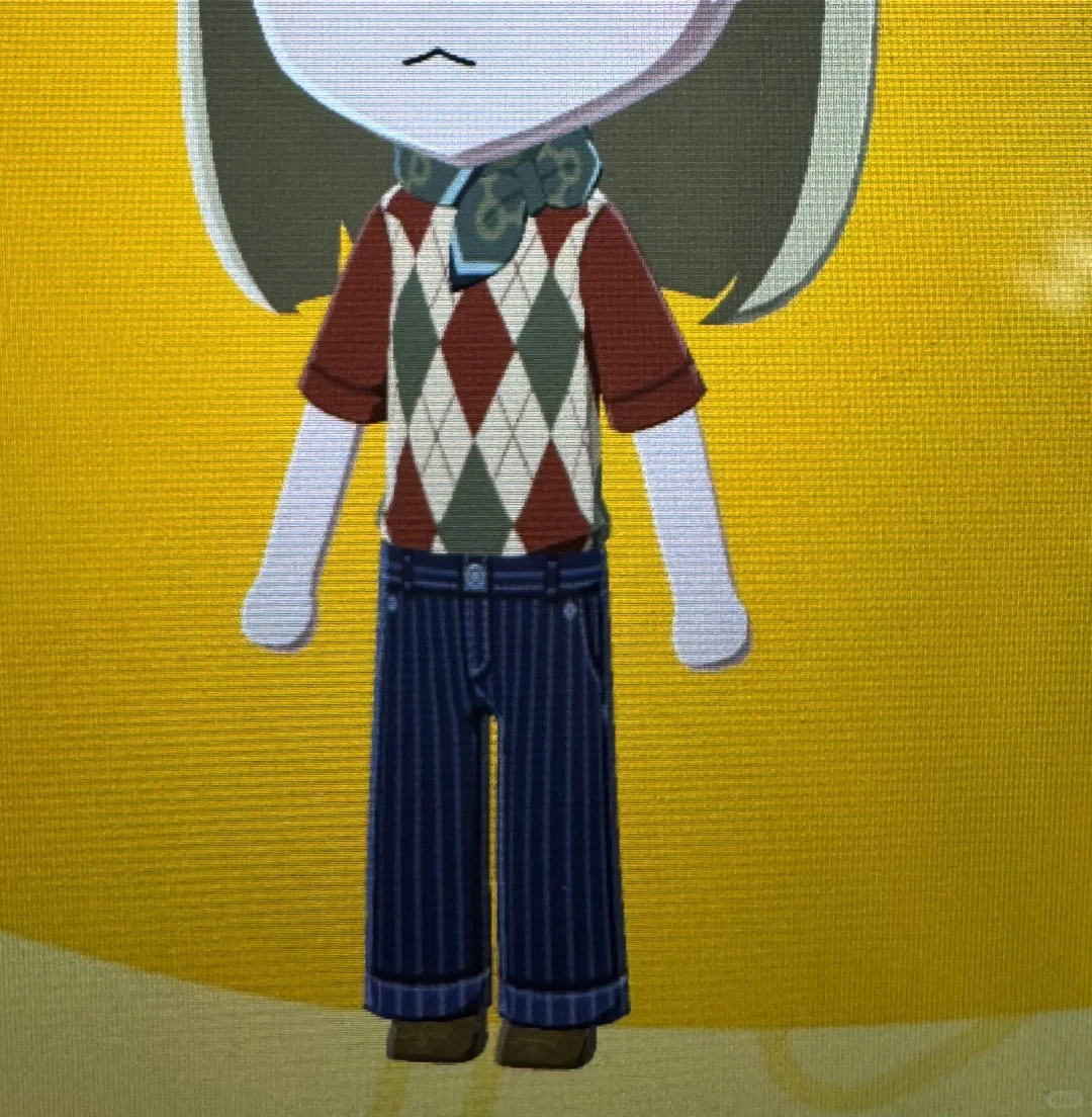 Motif de haut : grille en losange avec tampon — Tomodachi Life motif DIY (image 1)