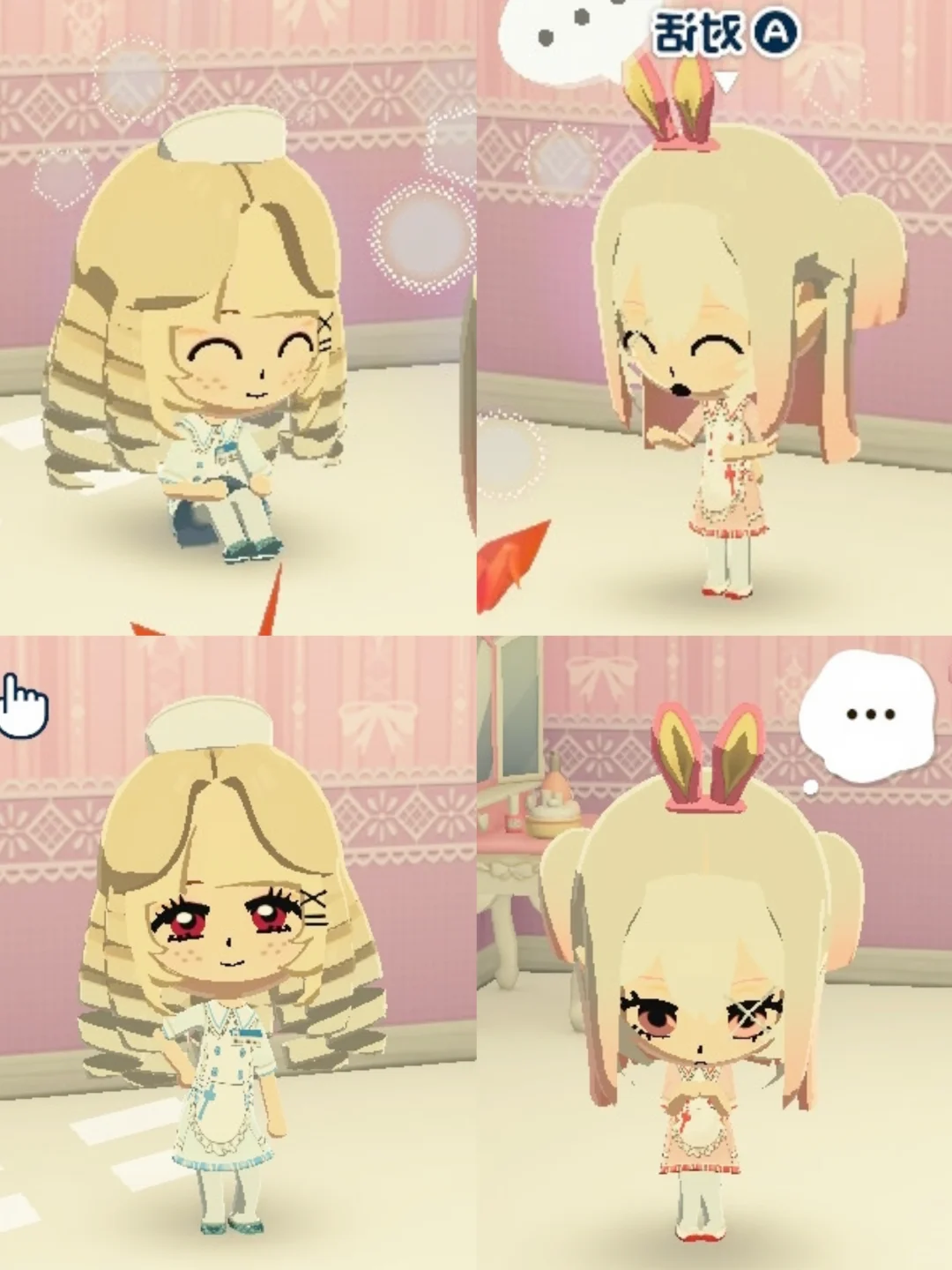 Tomodachi Life Twin Nurse Lolita Skirts & Pattern Sheet — Tomodachi Life DIY pattern (image 2)