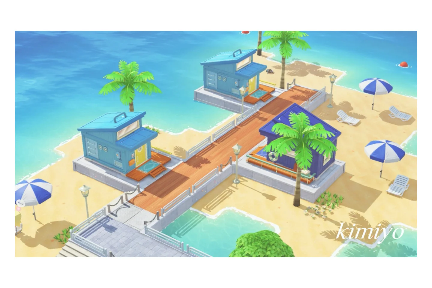 蓝人Mii的海滩别墅区🌊 — 人森 DIY 图纸（第 2 张）