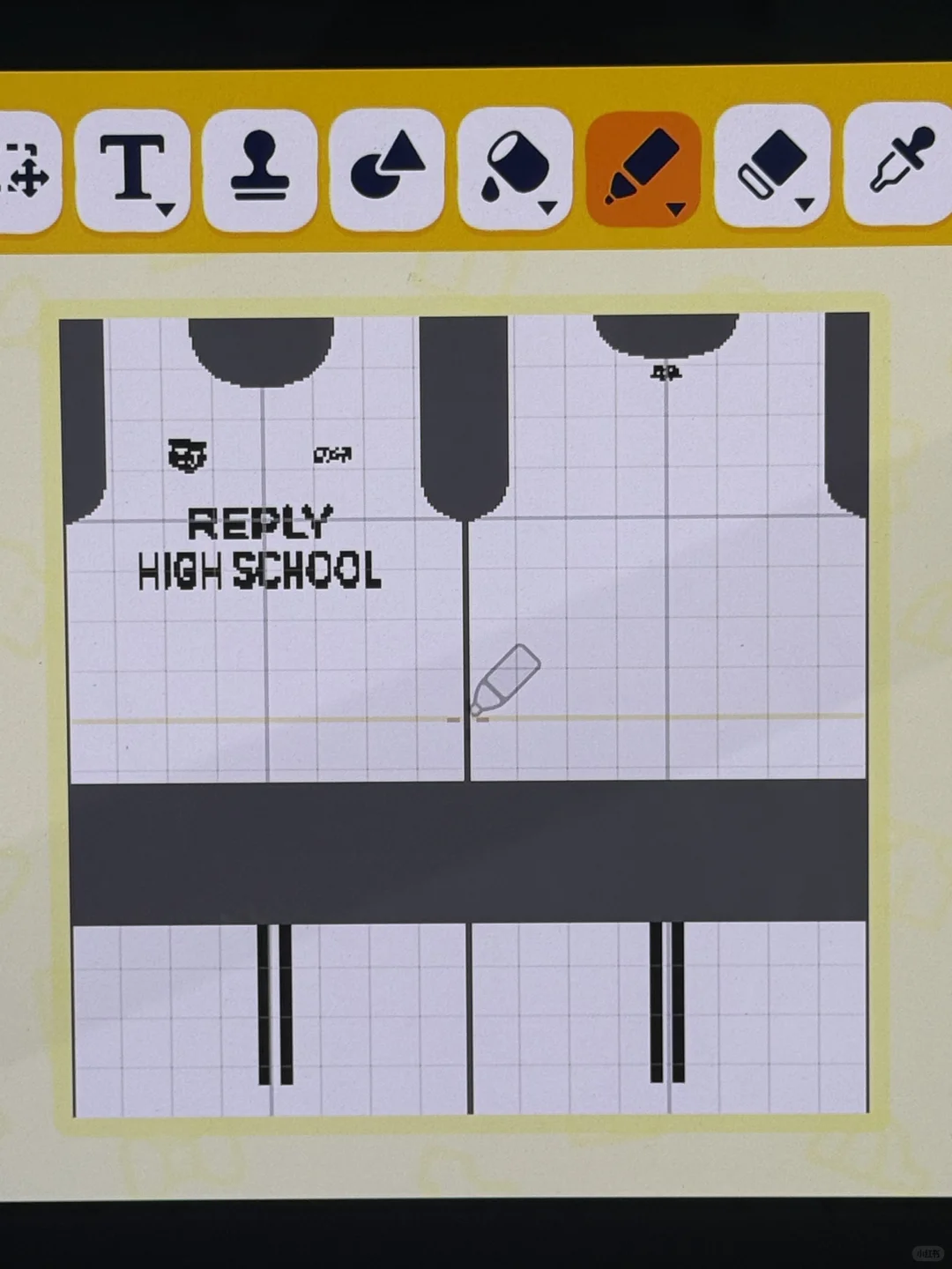 Training Field Zhou Bai White Tee Pattern Sheet — Tomodachi Life DIY pattern