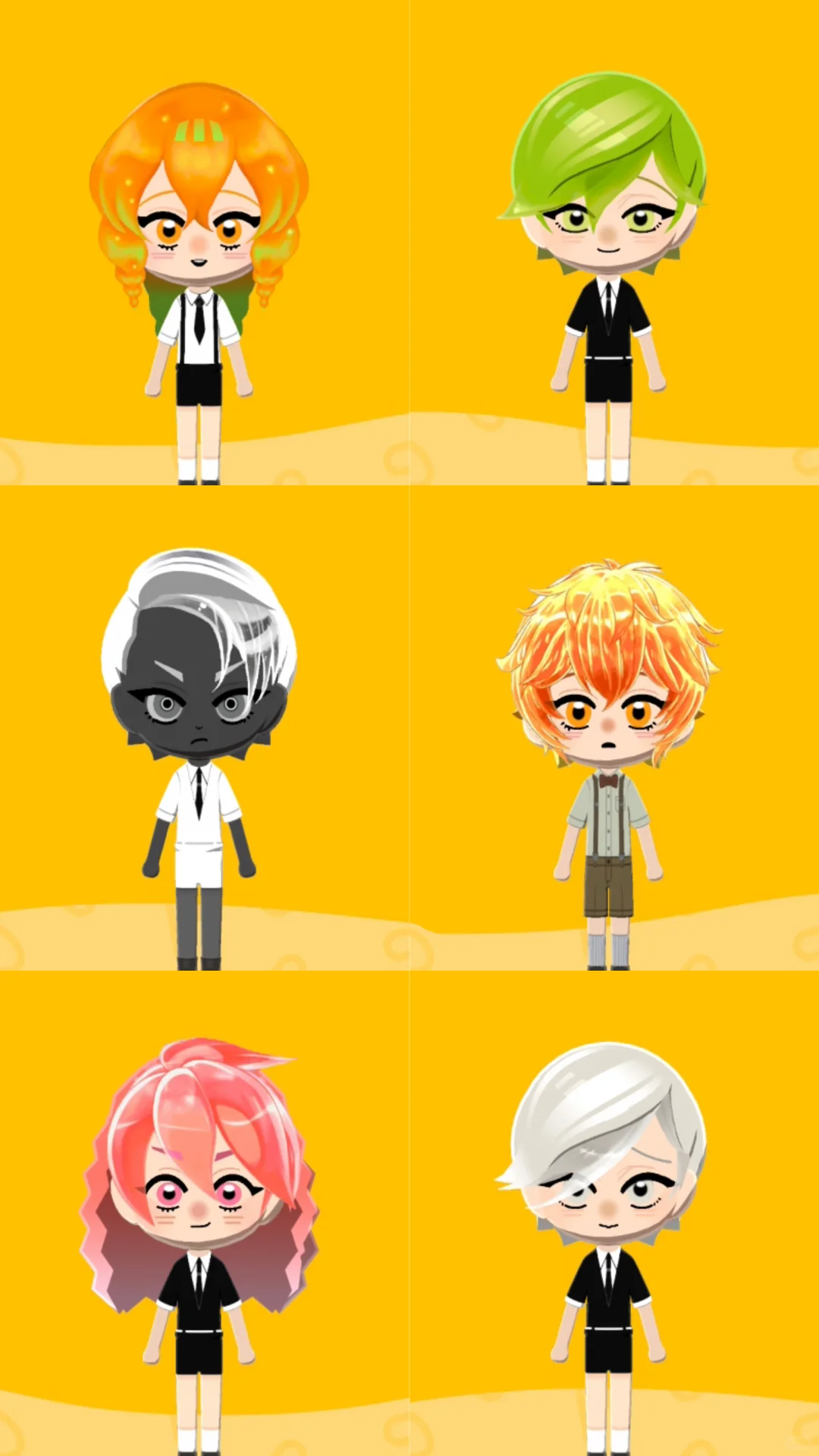 Bringing All Land of the Lustrous Characters to My Island (o^ ^o) — Tomodachi Life DIY pattern