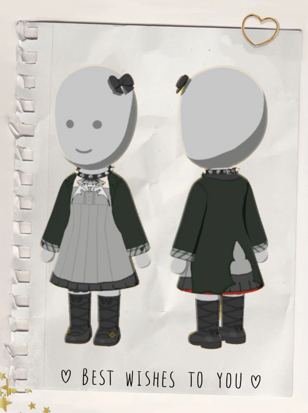 Essayez la tenue d'héritière vampire ! Motif Tomodachi Life — Tomodachi Life motif DIY (image 1)
