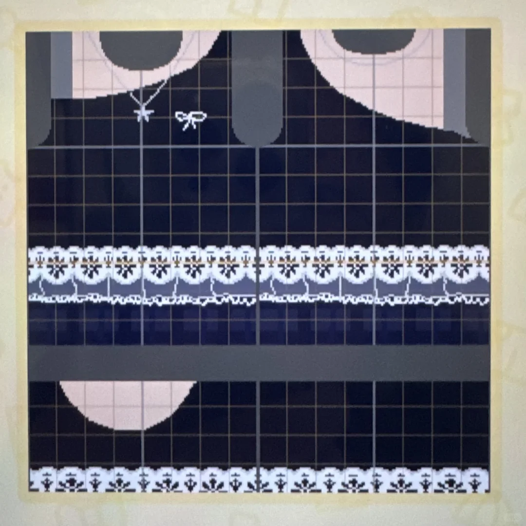 Tomodachi Life Off-Shoulder Lace Pattern Sheet — Tomodachi Life DIY pattern (image 2)