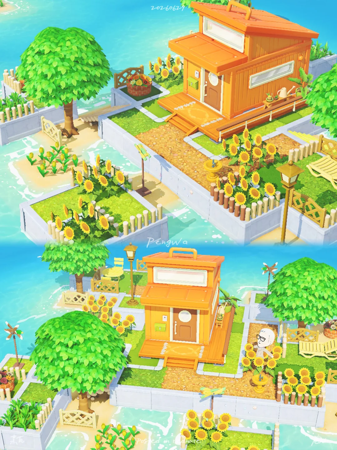 Sunflower Hut - Basking in the Morning Sun — Tomodachi Life DIY pattern