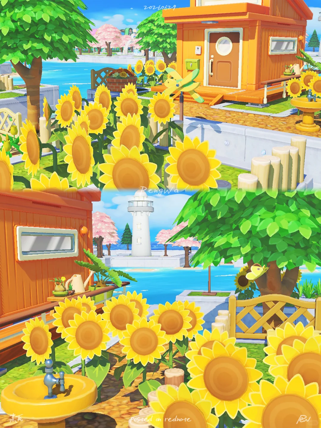 Sunflower Hut - Basking in the Morning Sun — Tomodachi Life DIY pattern (image 2)