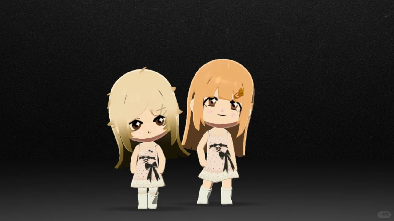 Robe à pois noire et rose avec nœud (version simple incluse) — Tomodachi Life motif DIY (image 6)