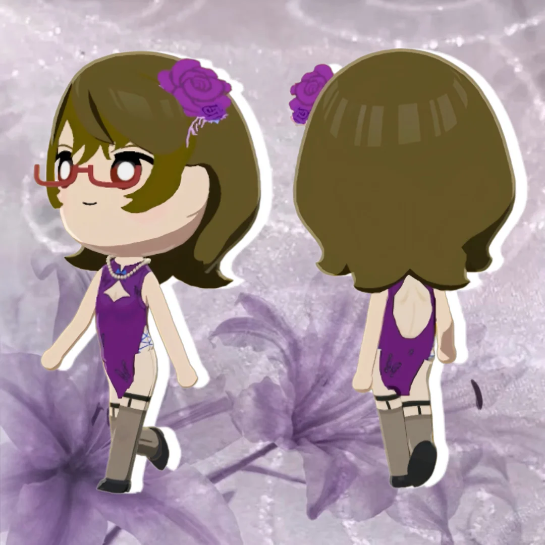 Slit and Backless Chinese Girl Outfit — Tomodachi Life DIY pattern