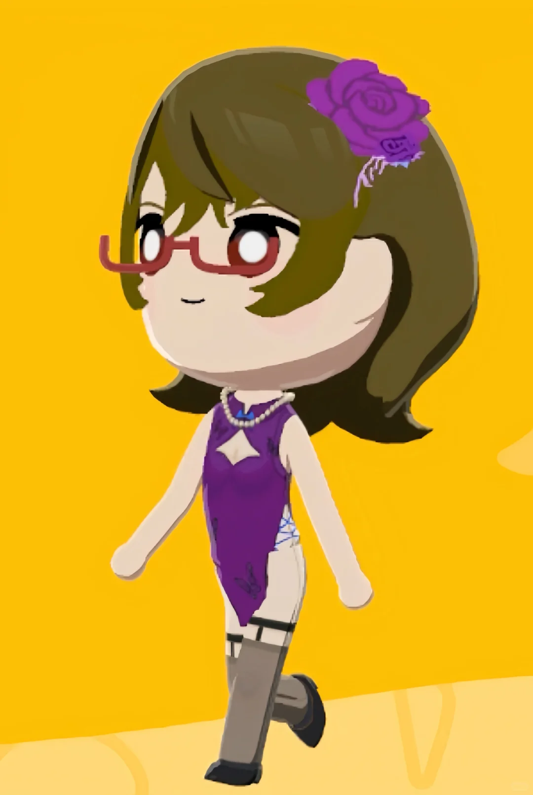 Slit and Backless Chinese Girl Outfit — Tomodachi Life DIY pattern (image 5)