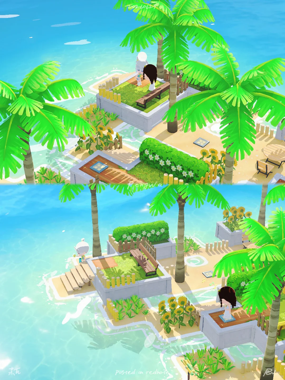 Sunflower Waterfront Island 🌼 Chatting All Summer with Mii — Tomodachi Life DIY pattern