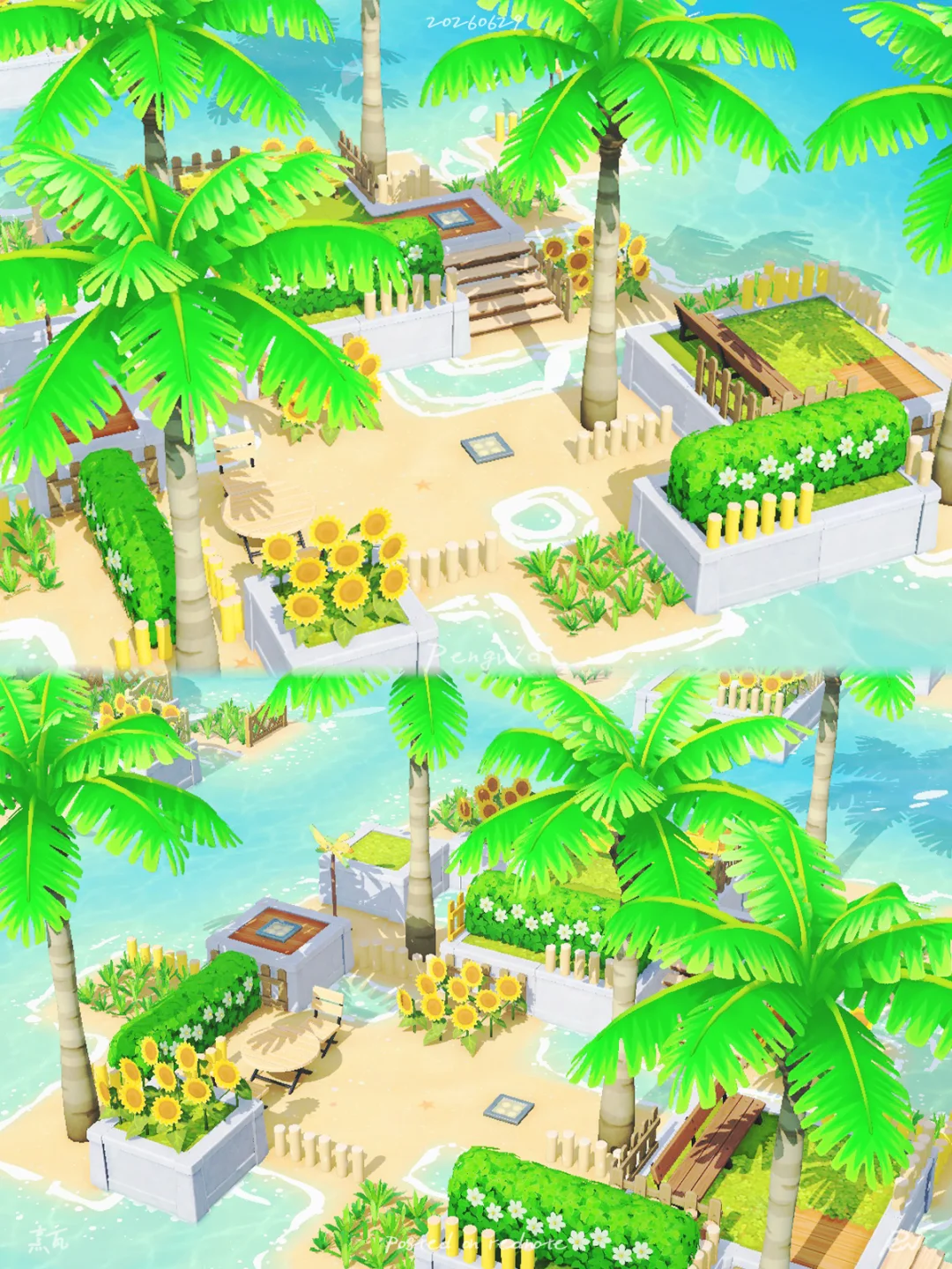 Sunflower Waterfront Island 🌼 Chatting All Summer with Mii — Tomodachi Life DIY pattern (image 2)