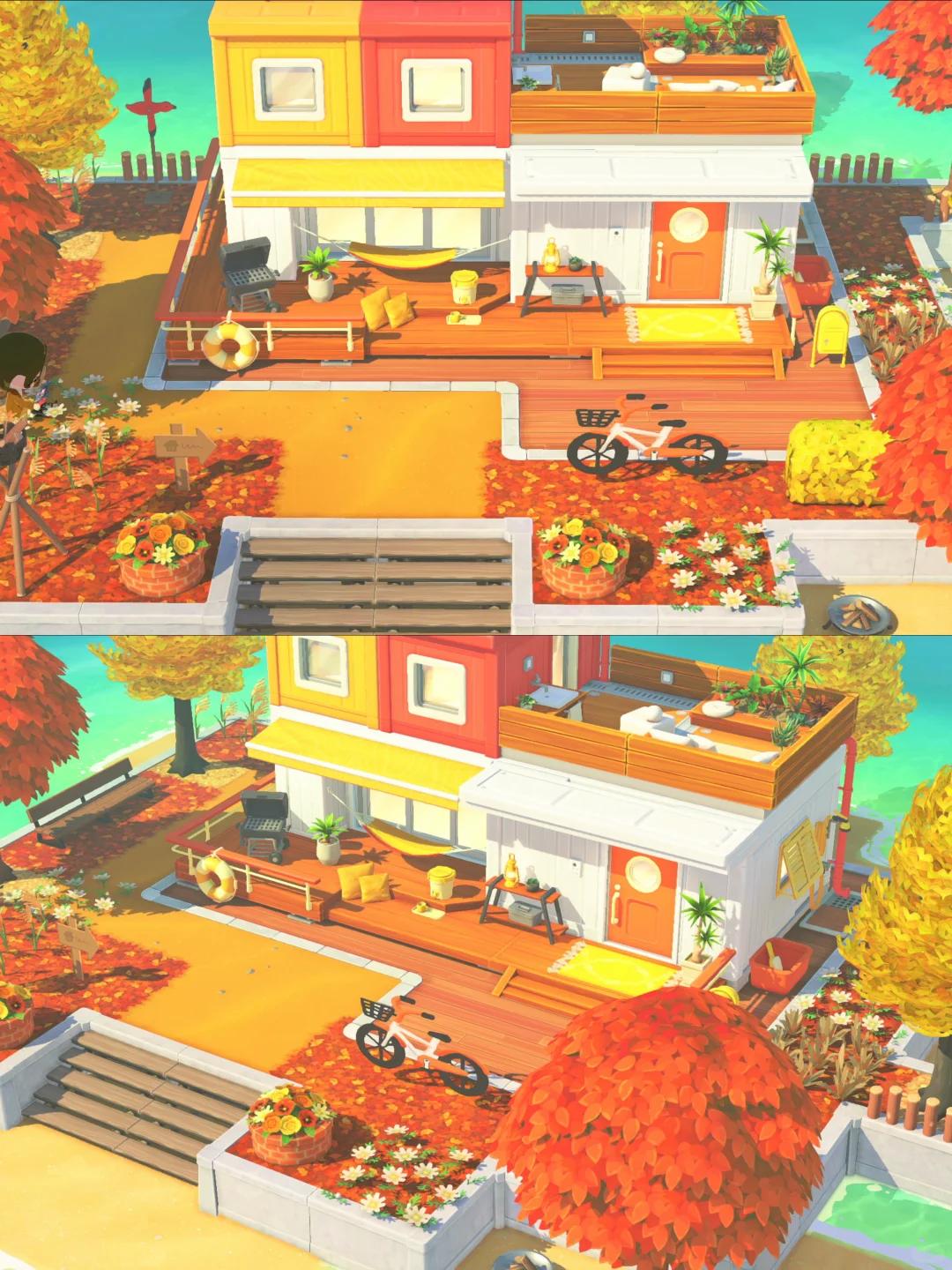 Autumn Maple Leaf Courtyard Island 🍂🍁 — Tomodachi Life DIY pattern (image 2)
