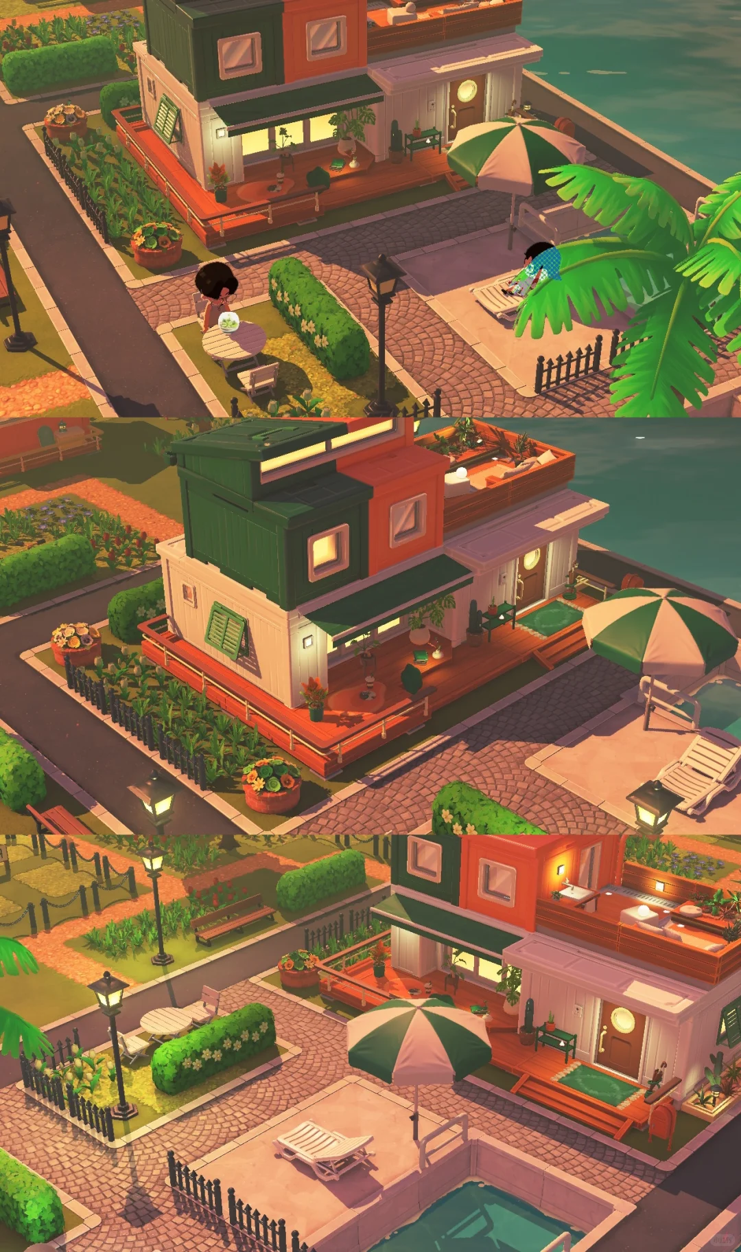 9x7 Shared Courtyard Build with Grid Pattern Sheet — Tomodachi Life DIY pattern (image 2)