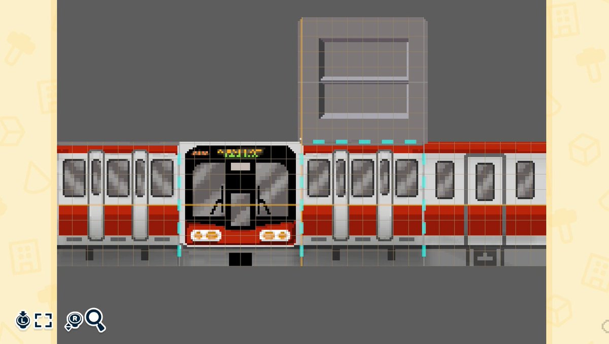 Set de train : tram, passage à niveau, panneau et caténaire — Tomodachi Life motif DIY (image 2)