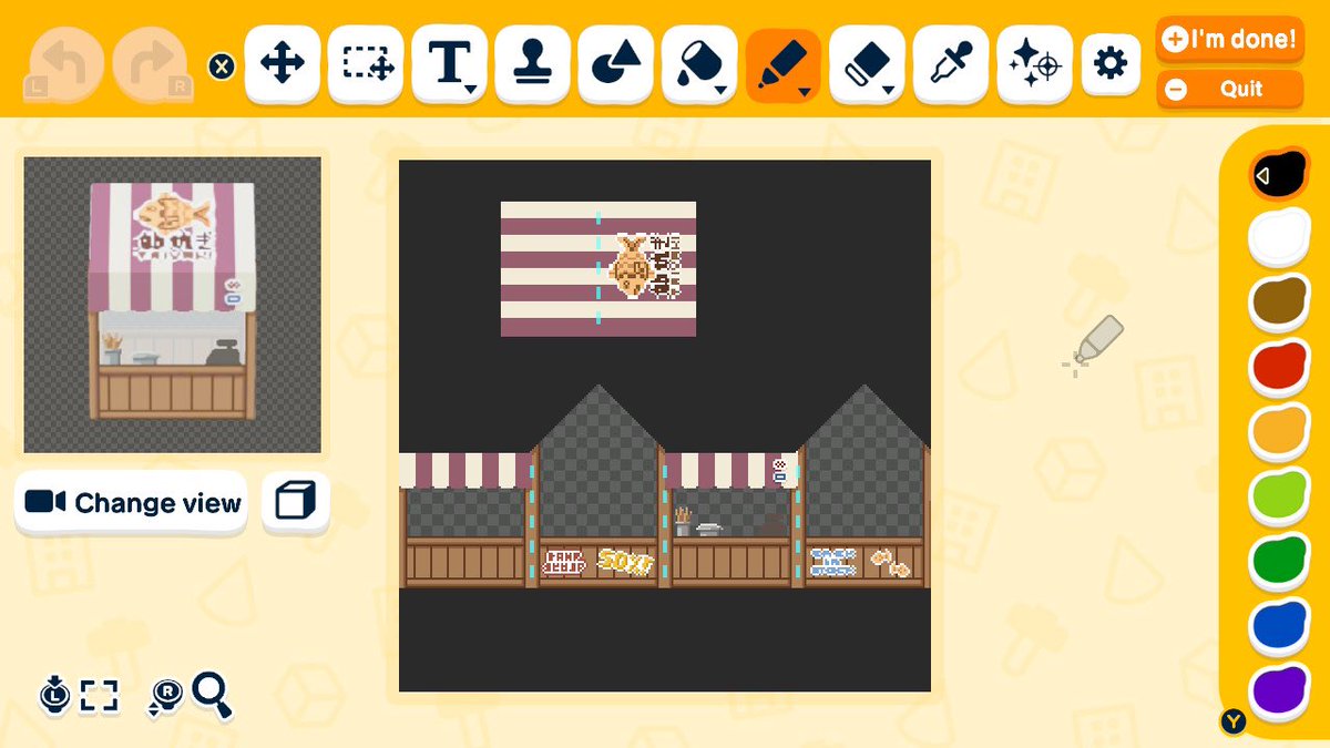 Petite allée de stands japonais — Tomodachi Life motif DIY (image 12)