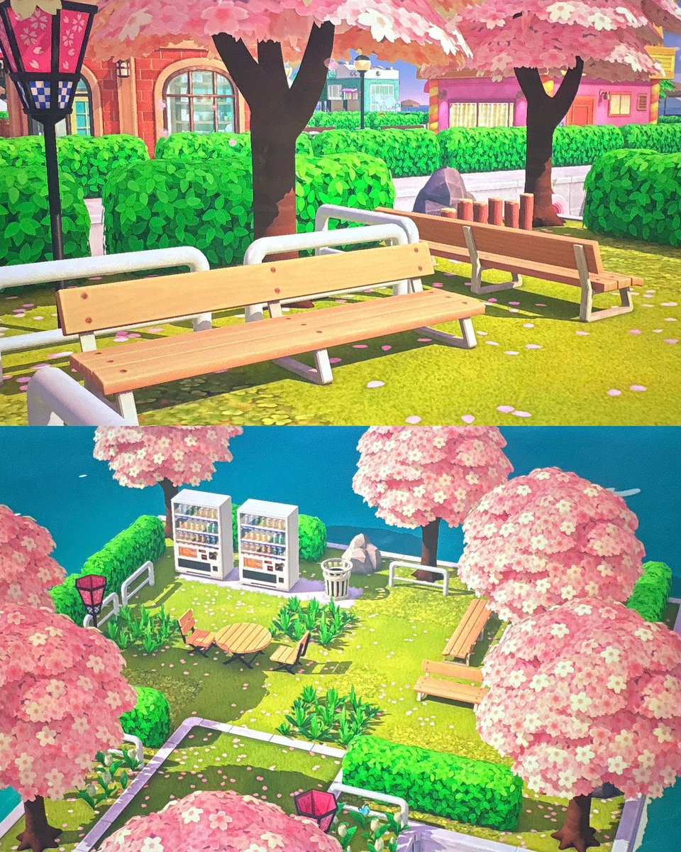 Cherry Blossom Path Rest Stop Build — Tomodachi Life DIY pattern (image 2)