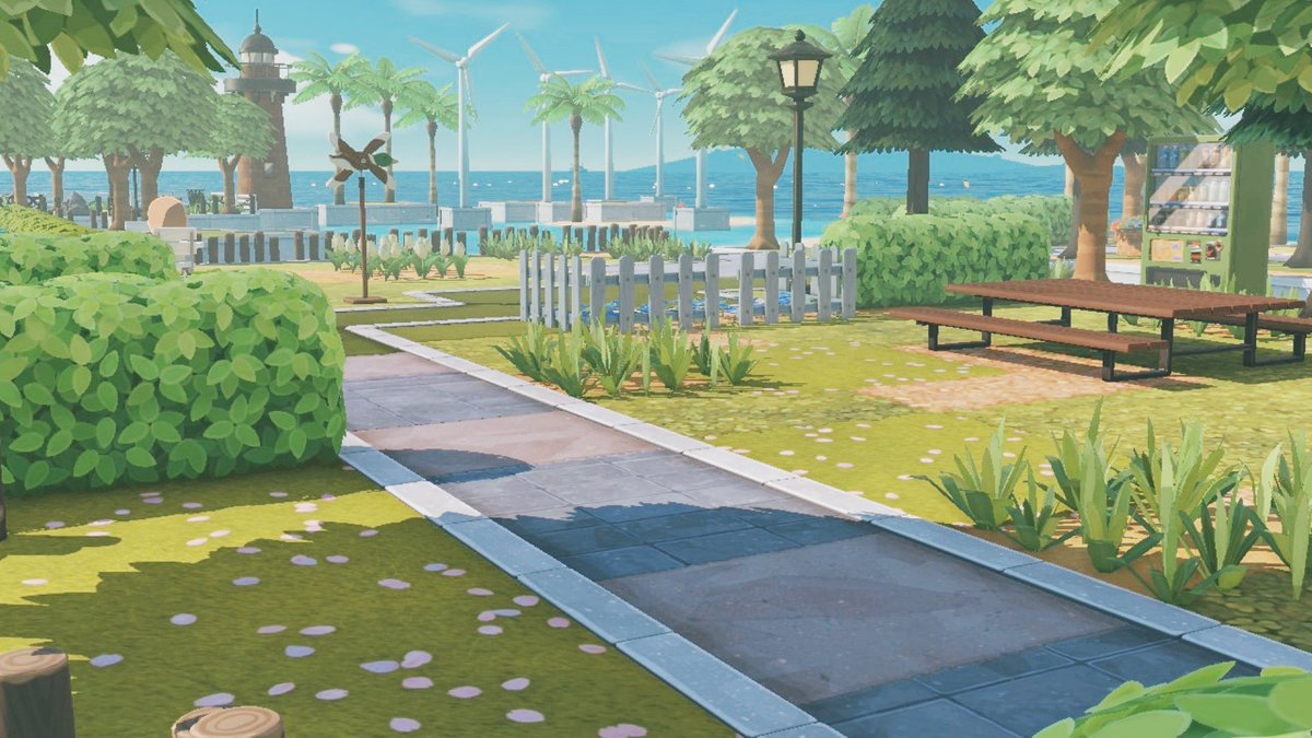 Place bordée de cerisiers — Tomodachi Life motif DIY (image 2)