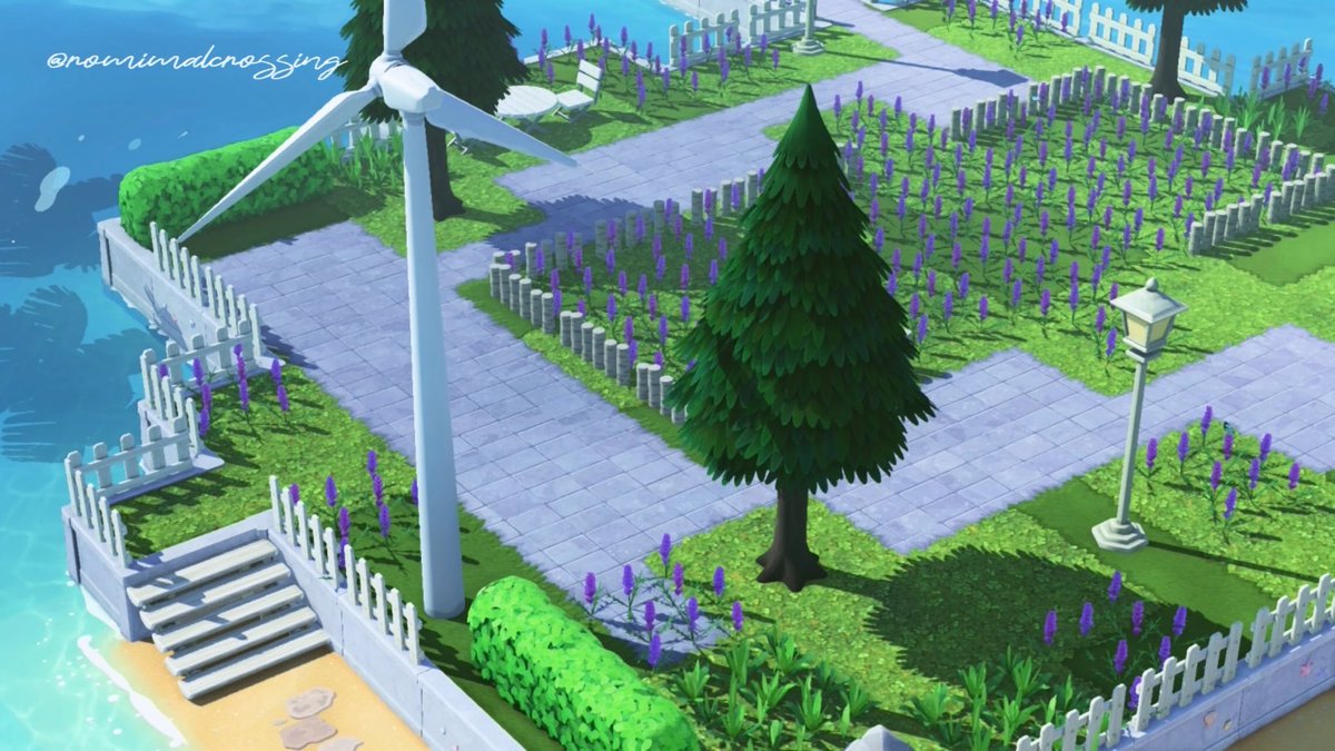 Lavender and Dove Island Scene — Tomodachi Life DIY pattern