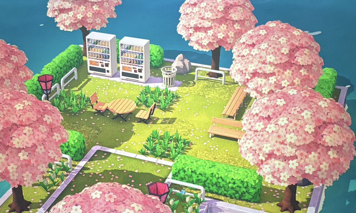 Tutoriel de coin repos aux cerisiers — Tomodachi Life motif DIY