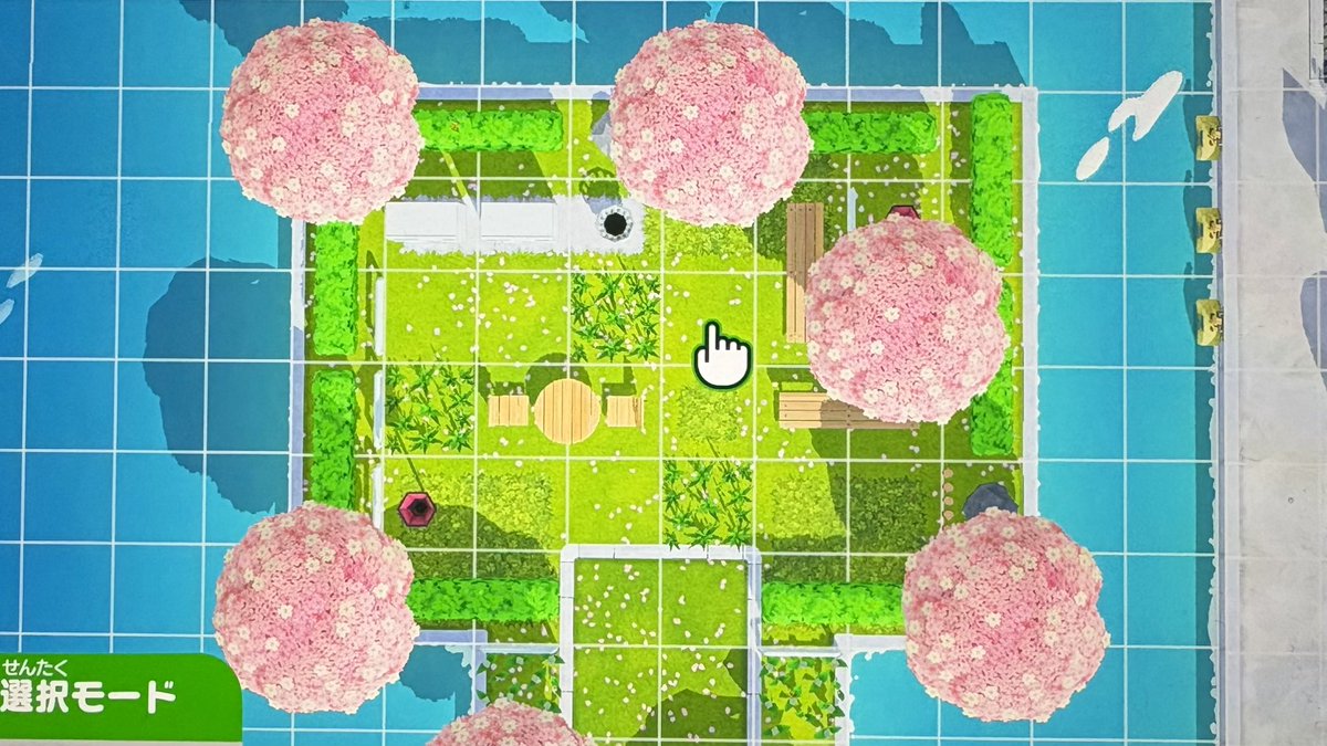 桜の休憩場所の作り方 — トモダチライフ DIY 図案（2枚目）
