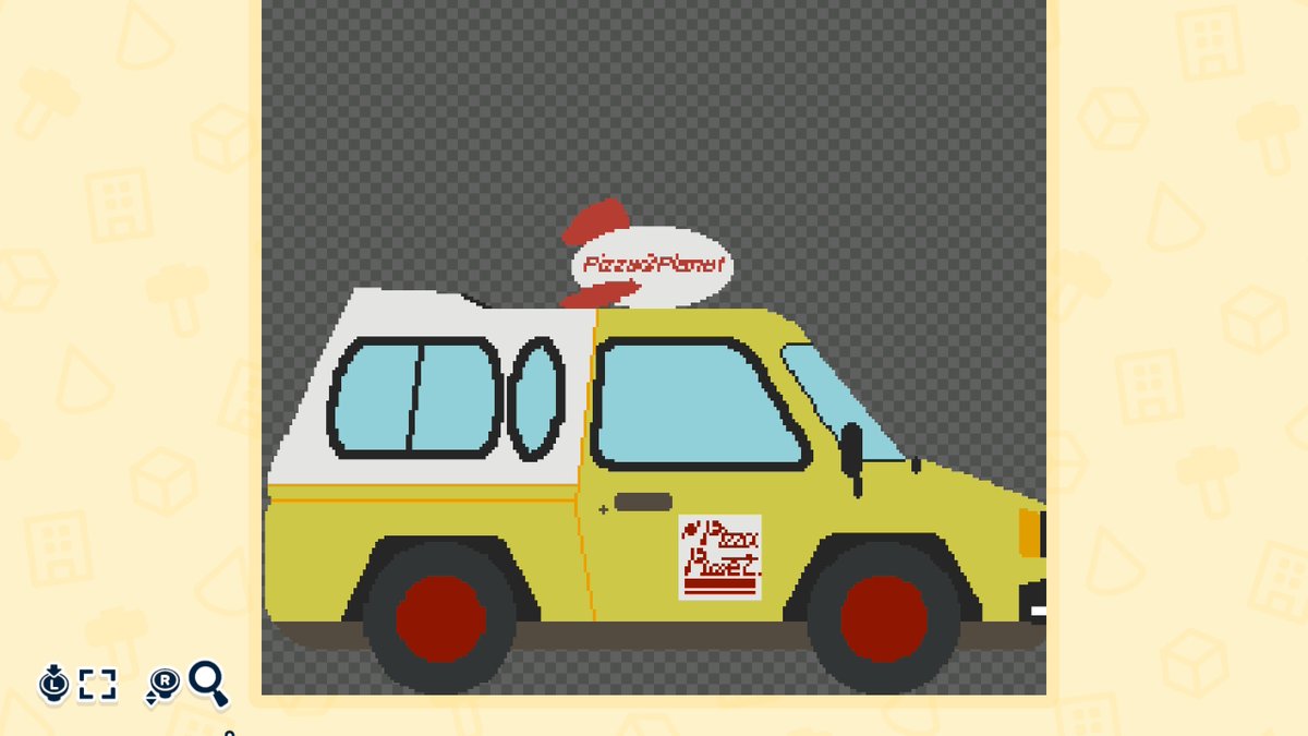 Custom Car Objects and Pizza Planet Van — Tomodachi Life DIY pattern (image 2)