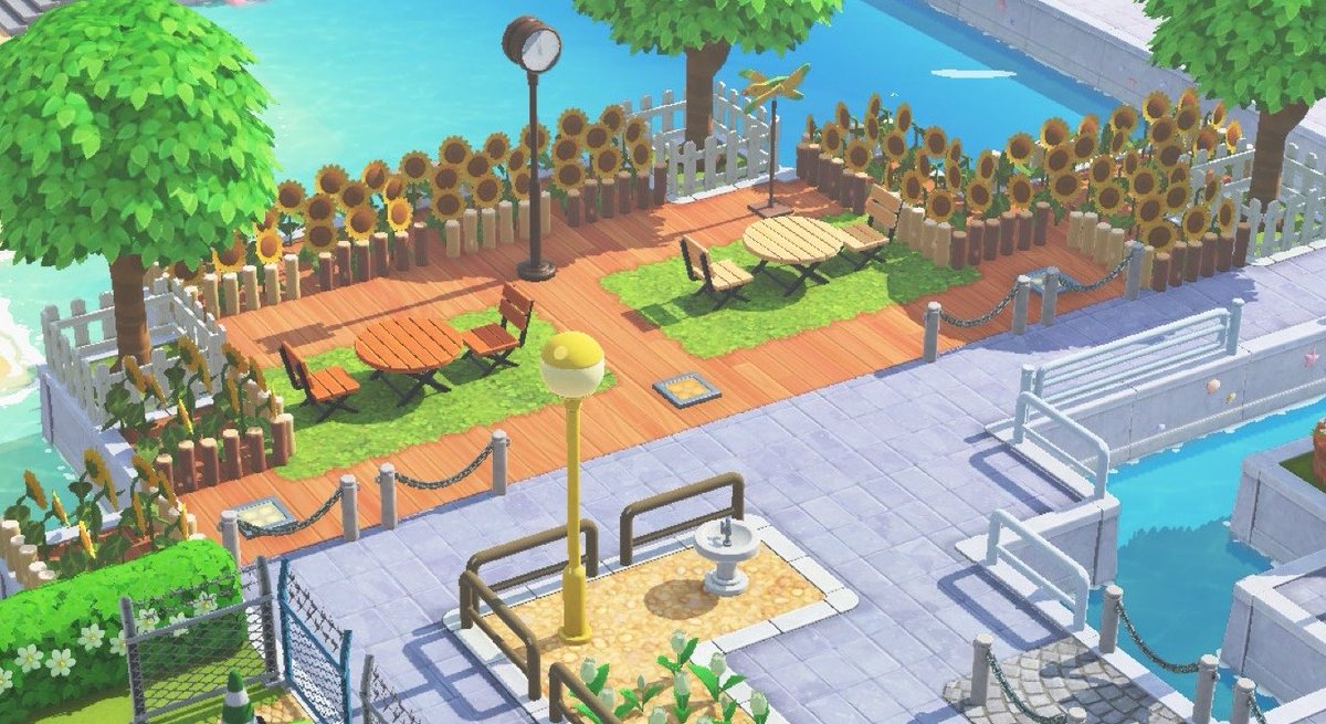 Small Rest Area Surrounded by Sunflowers — Tomodachi Life DIY pattern (image 2)
