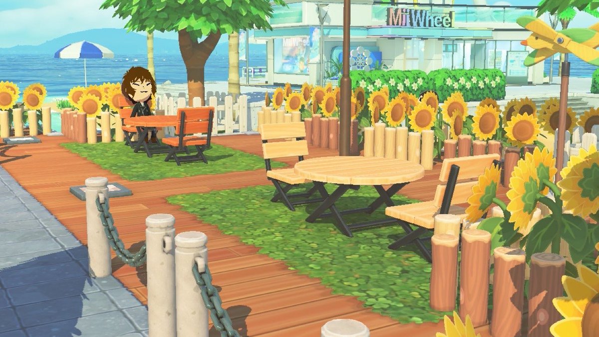 Small Rest Area Surrounded by Sunflowers — Tomodachi Life DIY pattern (image 3)
