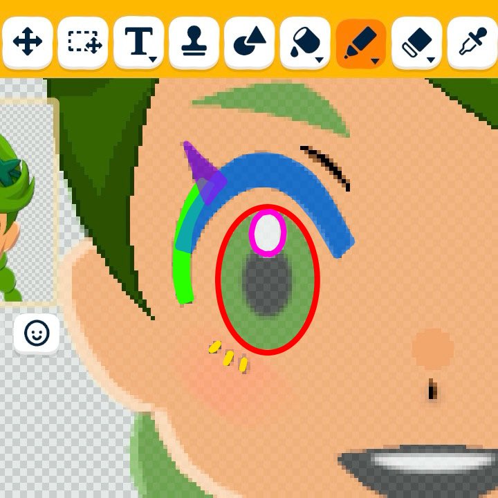 Lillie and Mallow Eye Construction Recipe — Tomodachi Life DIY pattern (image 3)