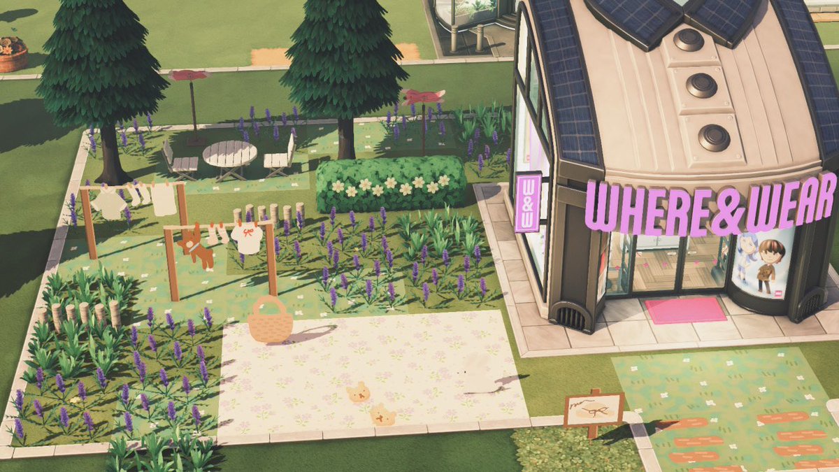 Inspiration pour une zone lavande sur l'île — Tomodachi Life motif DIY