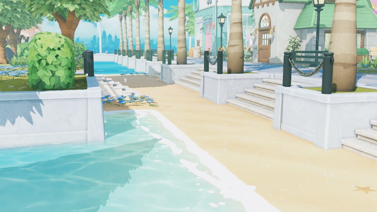 Seaside Shopping Mall Island Build — Tomodachi Life DIY pattern (image 3)