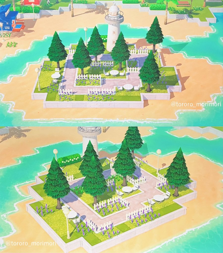 Lavender Field with Lighthouse Island Design — Tomodachi Life DIY pattern