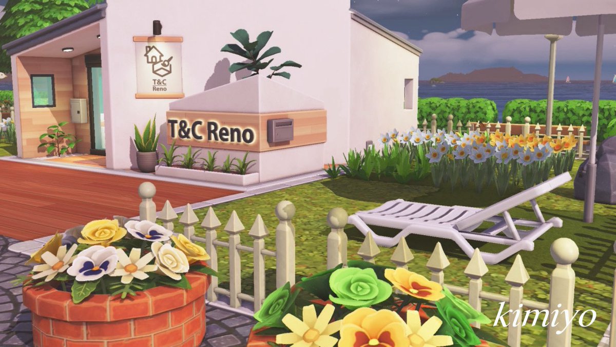 Rue commerçante relaxante au coucher du soleil — Tomodachi Life motif DIY (image 2)